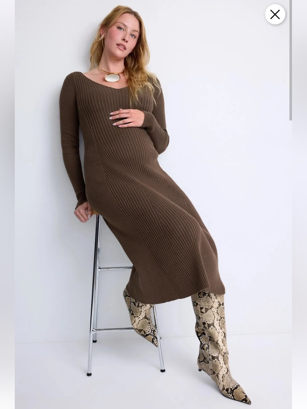 HATCH NEW DASHA MATERNITY COTTON DRESS SIZE 4 MSRP $278